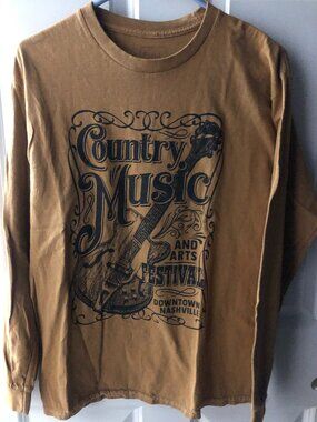 Full Tilt Brand Nashville Country Music Long Sleeve Top - Unisex Small - Nice